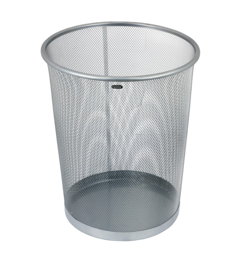 Kosz na papier okrągły GRAND 19l srebrny