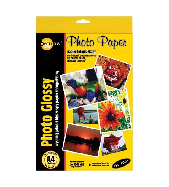 Papier fotograficzny Yellow One A4/130g 20szt. błyszczący