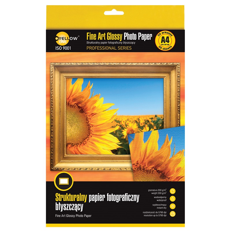 Papier fotograficzny Yellow One A4/230g 20szt. błyszczący