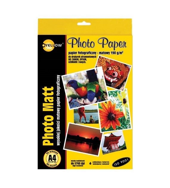 Papier fotograficzny Yellow One A4/190g 50szt. matowy