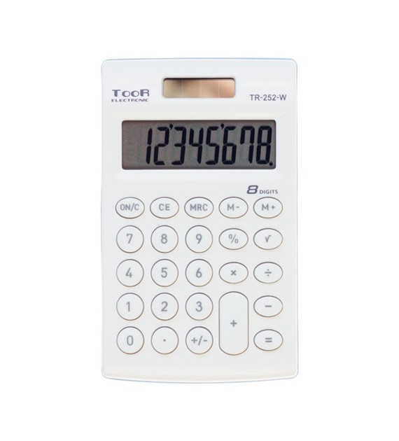 Kalkulator kieszonkowy Toor TR-252 biały