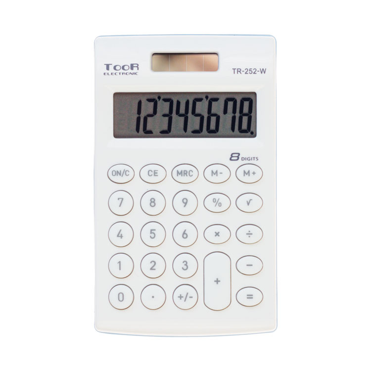 Kalkulator kieszonkowy Toor TR-252 biały