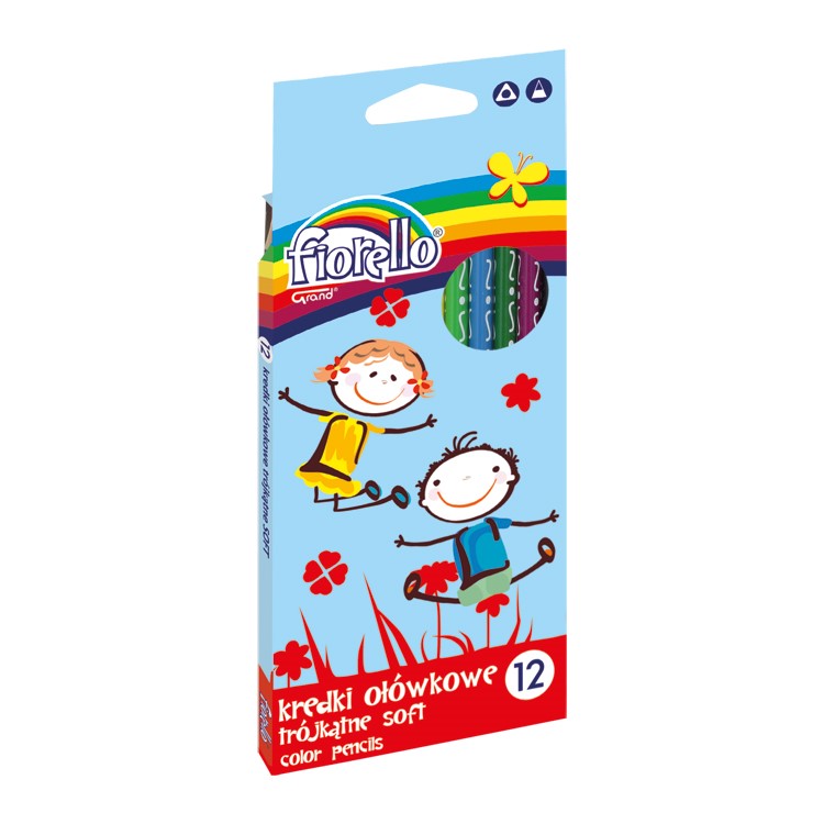 Kredki ołówkowe Fiorello Super Soft 12 kolorów