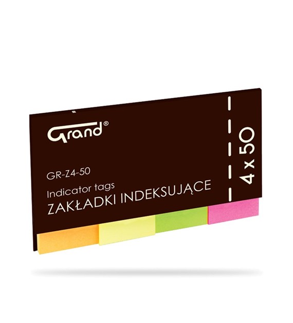 Zakładki indeksujące Grand GR-Z4 20x50 4 kolory neon