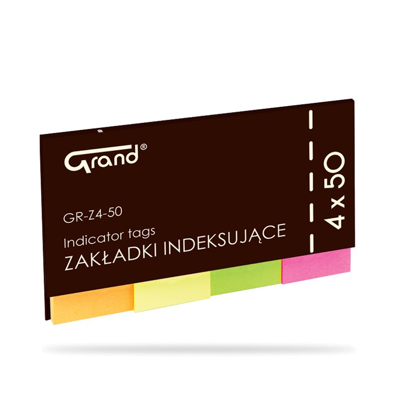 Zakładki indeksujące Grand GR-Z4 20x50 4 kolory neon