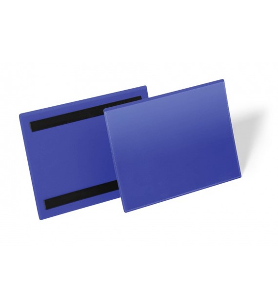 Magnetyczna kieszeń magazynowa Durable A5 pion niebieski op/50szt.