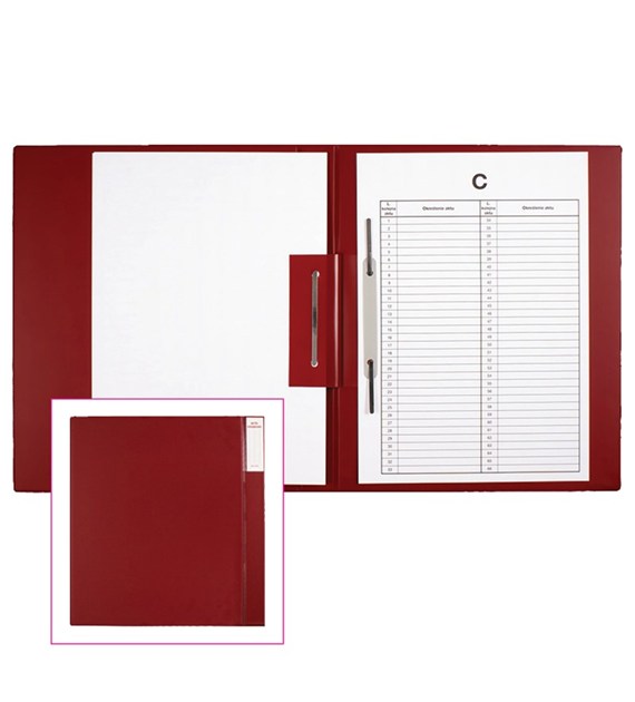 Teczka do akt osobowych Biurfol bordowa