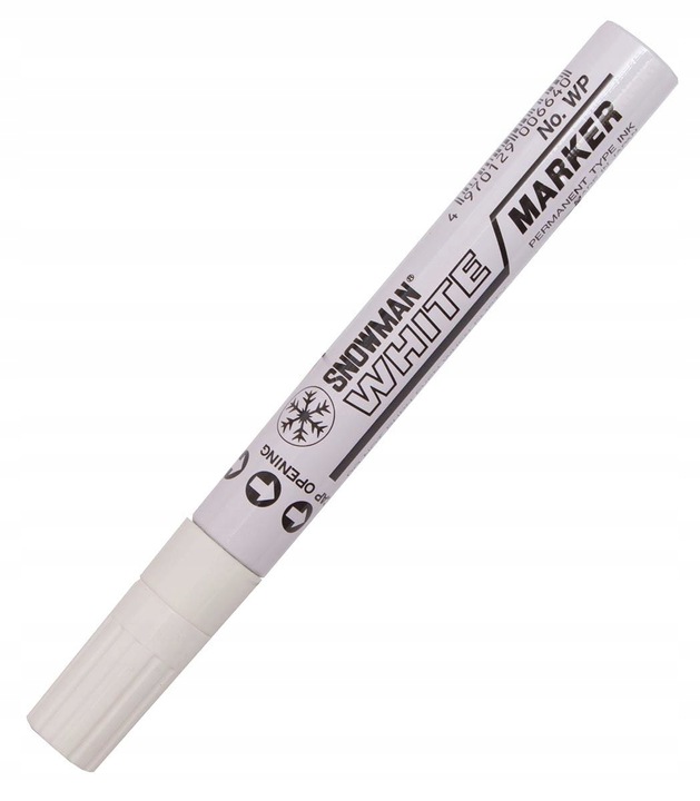 Marker olejowy Snowman gruby biały