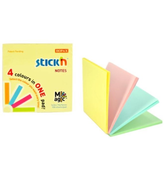 Bloczek samoprzylepny 76x76 Stick'n Magic Pad pastel mix