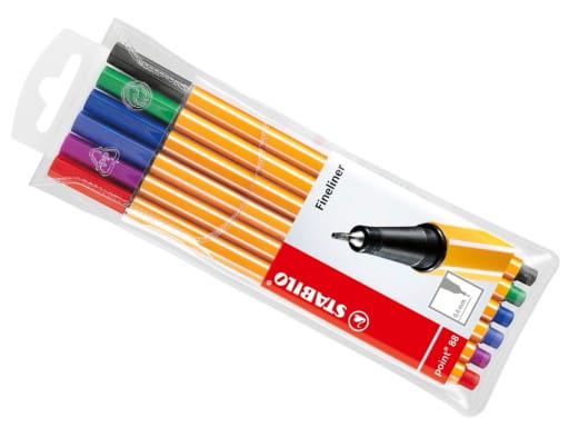 Cienkopis Stabilo Point 88 6 kolorów etui