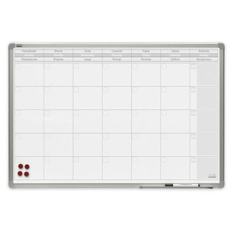 Planer magnetyczny lakierowany 60x90 OfficeBoard miesięczny