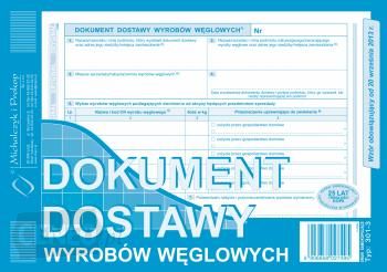 Dokument dostawy wyrobów węglowych A5 301-3