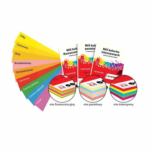 Papier ksero Emerson A4/80g 250 mix intensywny