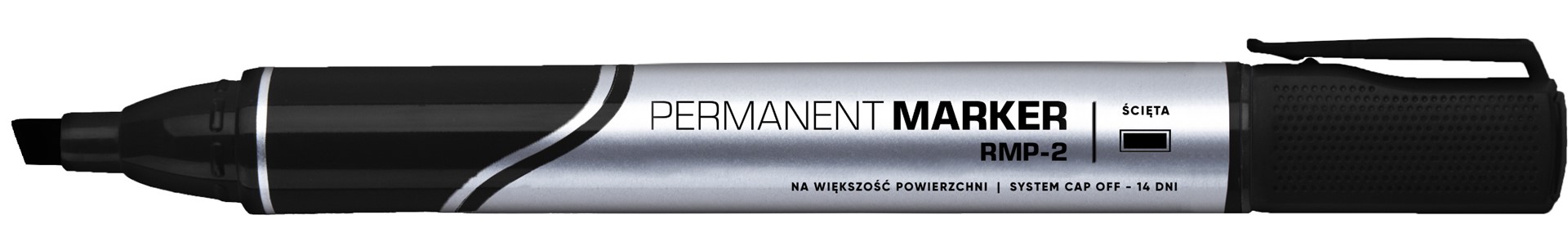 Marker permanentny Rystor RMP ścięta czarny