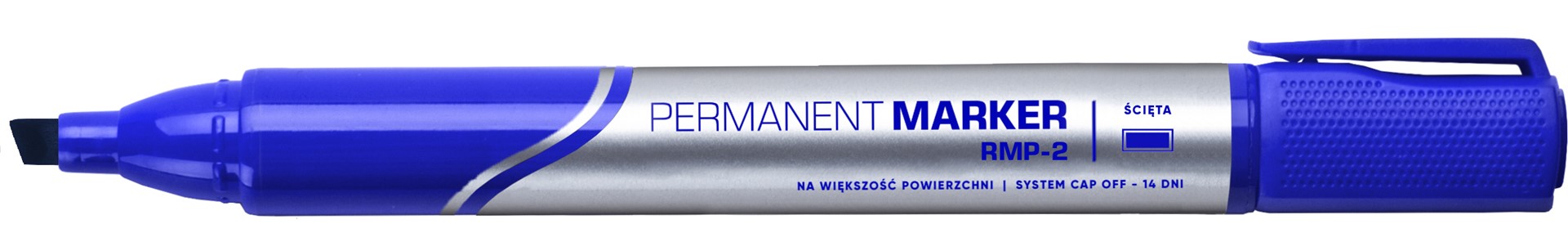 Marker permanentny Rystor RMP-ścięty niebieski