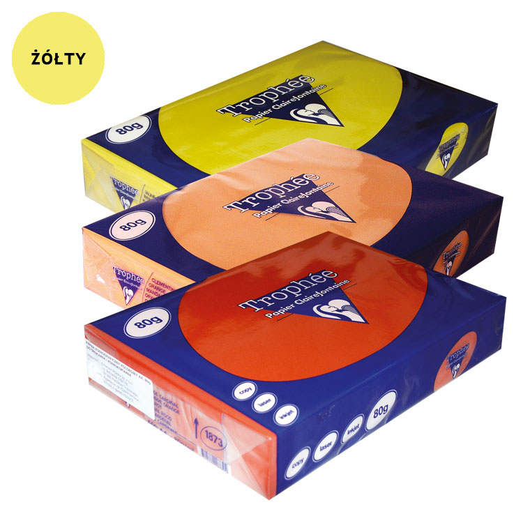 Papier ksero Trophee A4/160g żółty