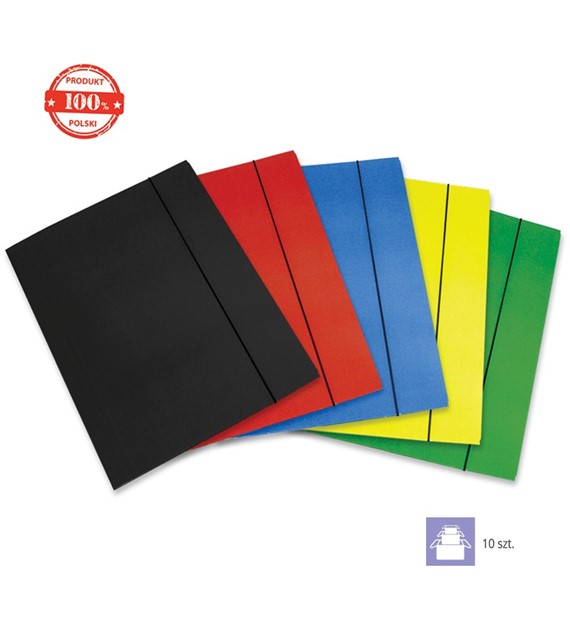 Teczka kolorowa A4 z gumką 300g Emerson czarna
tcka4czag30010