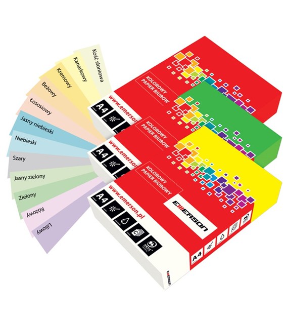 Papier kolor Emerson A4/80 cytrynowy pastel