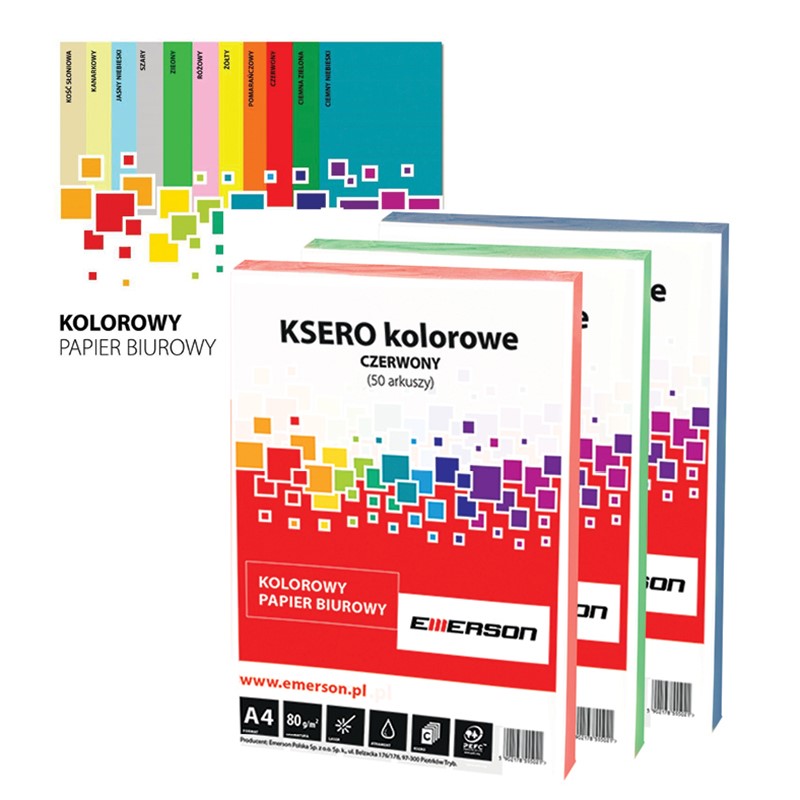 Papier ksero Emerson A4/80 50szt. żółty