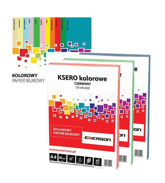 Papier ksero Emerson A4/80 50szt. kanarkowy