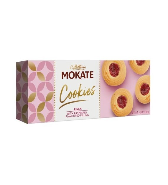 Ringi z nadzieniem malinowym MOKATE 150g