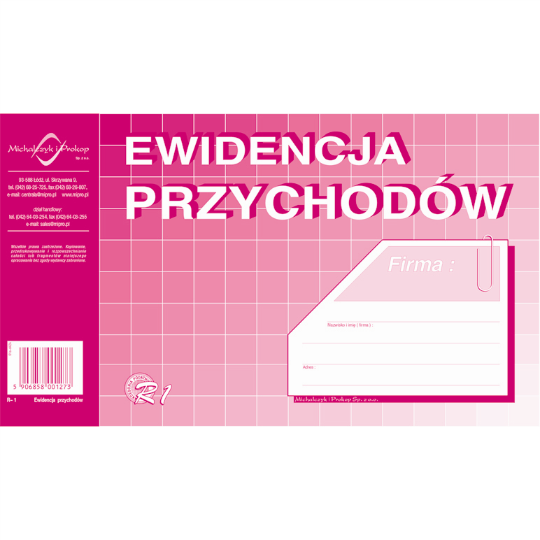 Ewidencja przychodowa A5 offset