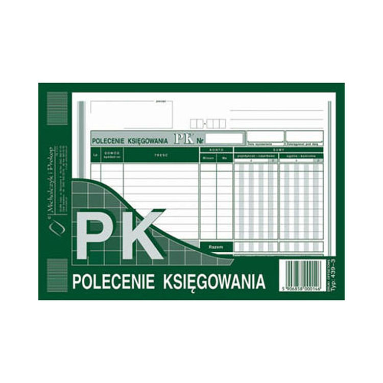 PK Polecenie księgowania  A5