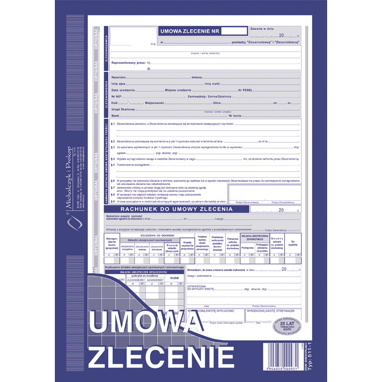 Umowa zlecenie A4 (o+1k)