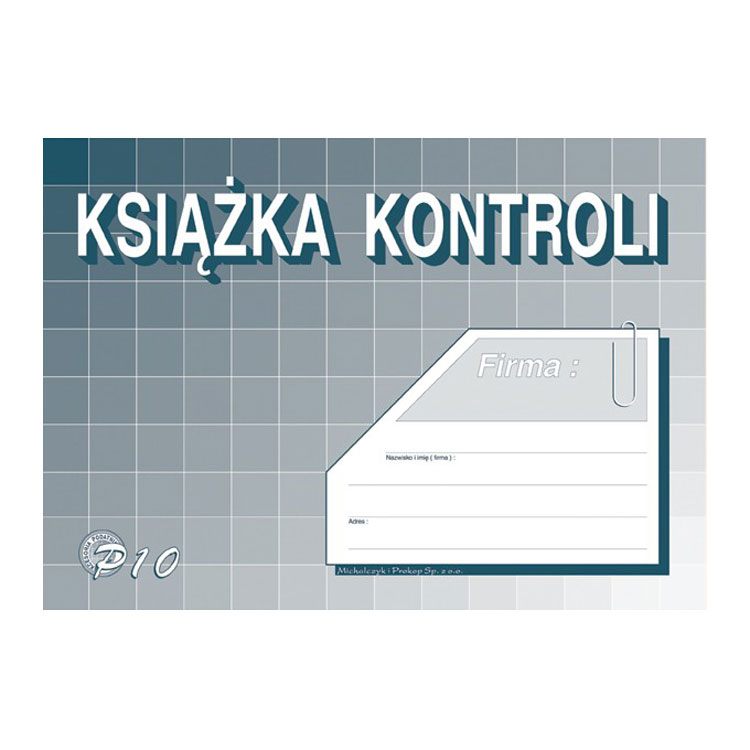Książka kontroli A5 offset