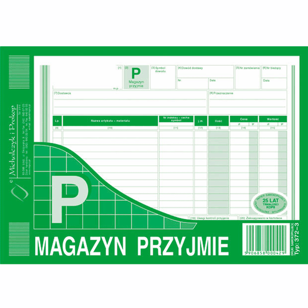 Magazyn przyjmie A5 wielokopia
