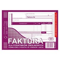 Faktura dla zwolnionych z podatku VAT A5 (o+1k)