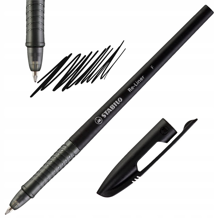 Długopis STABILO re-liner 868 czarny 10szt.