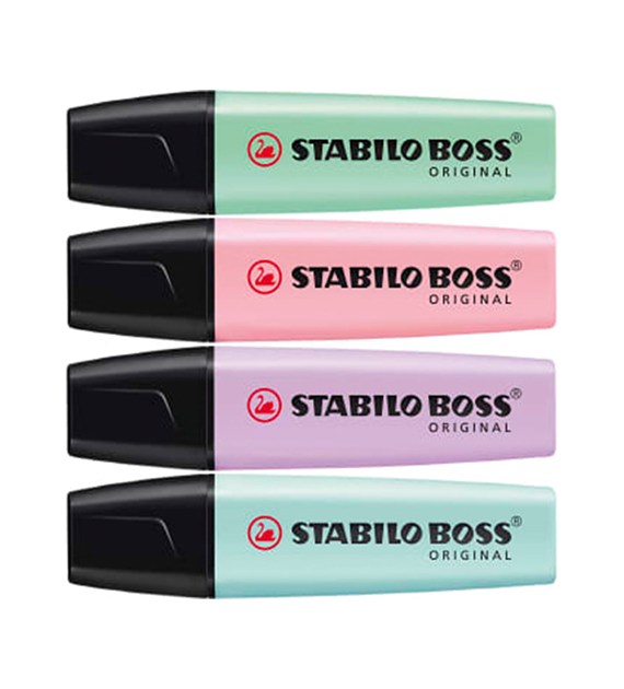 Zakreślacz Stabilo Boss 4-kolory pastel