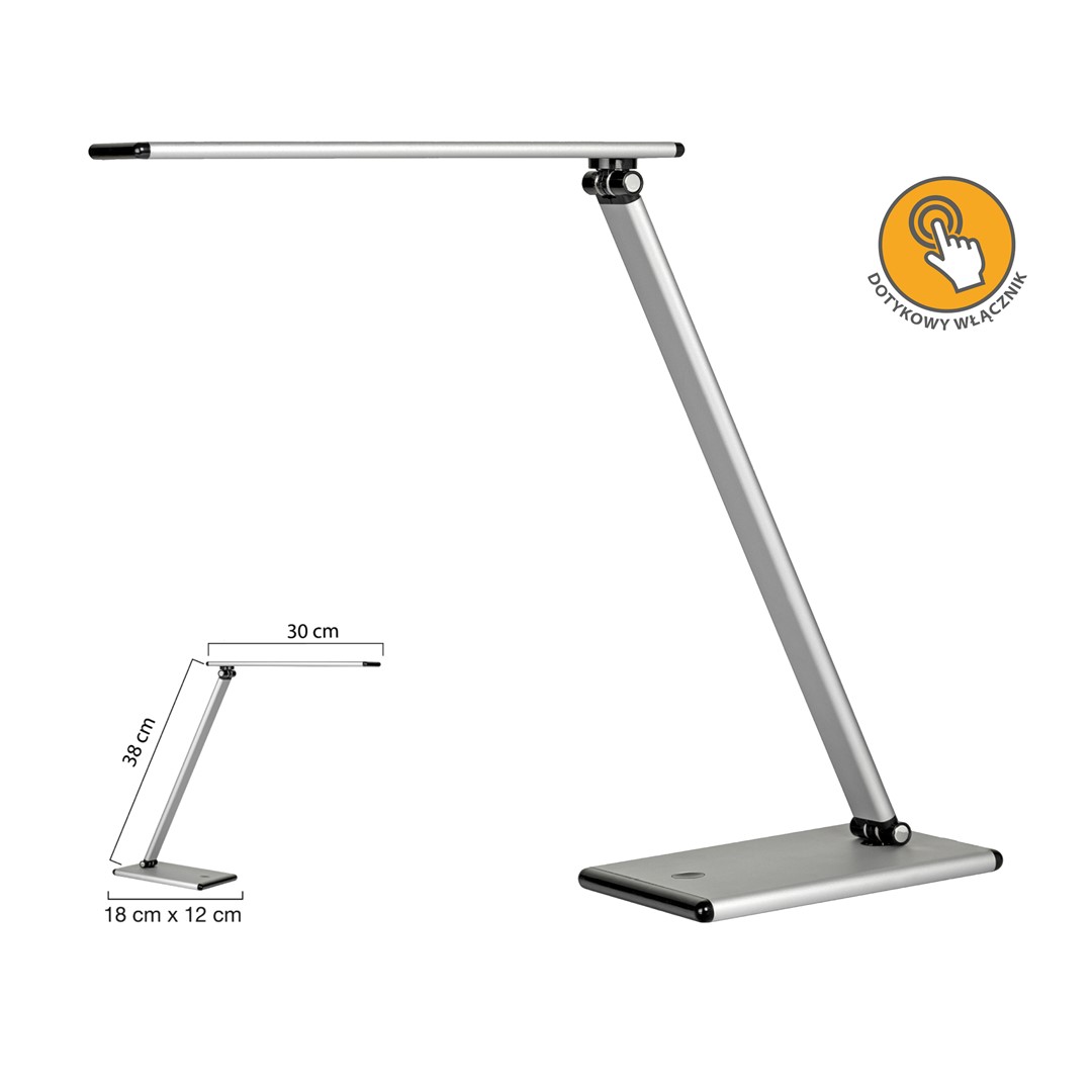 Lampka na biurko Unilux Terra LED srebrna