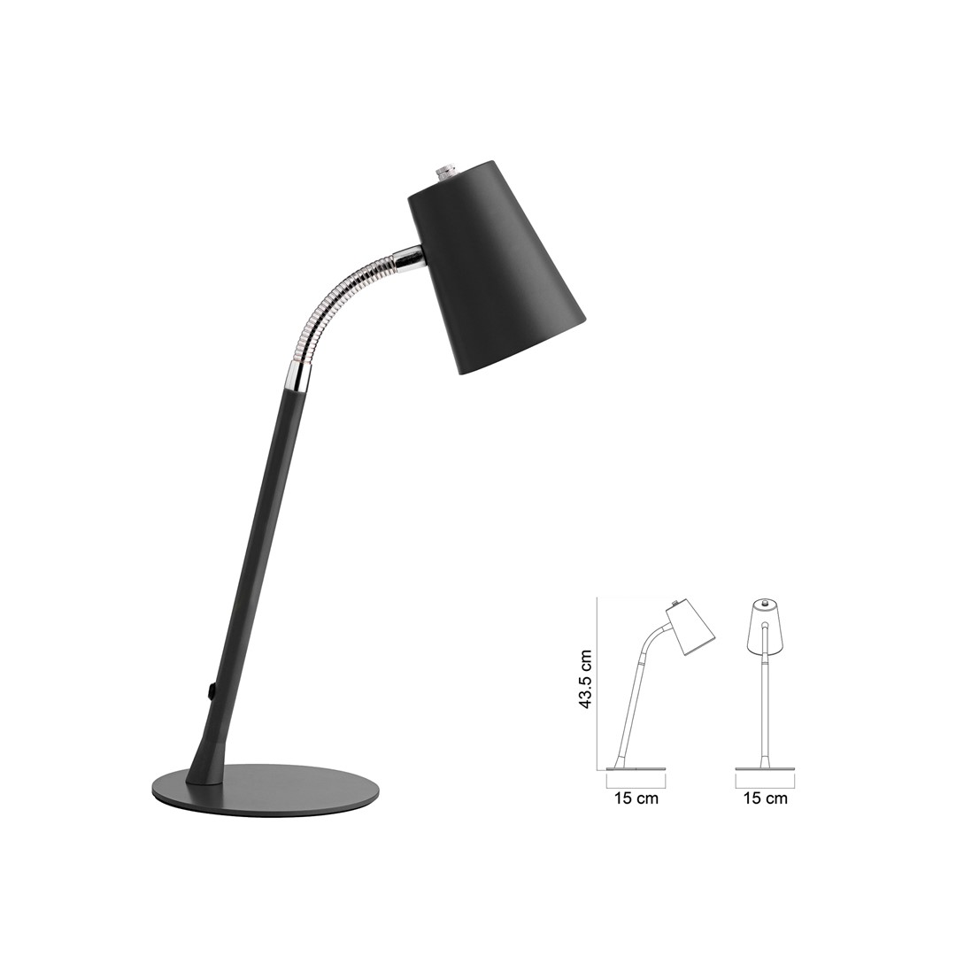 Lampka na biurko Unilux Flexio LED czarna