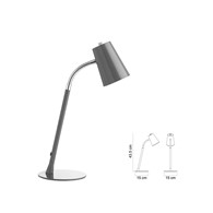 Lampka na biurko Unilux Flexio LED metaliczna szara