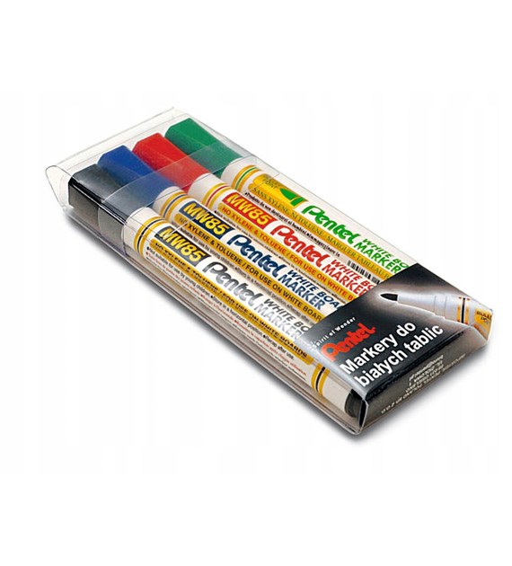 Marker suchościeralny Pentel MW85-4W 4-kolory