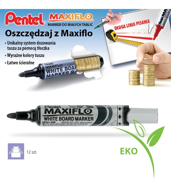 Marker suchościeralny Pentel Maxiflo MWL5M czarny