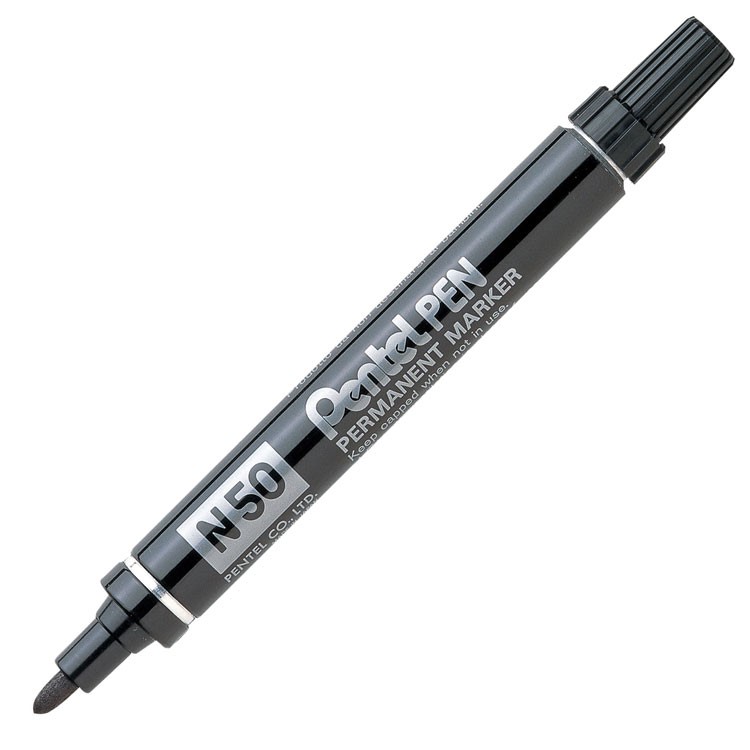 Marker permanentny Pentel N50 okrągła czarny