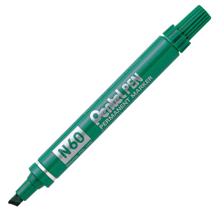 Marker permanentny Pentel N60 ścięta zielony