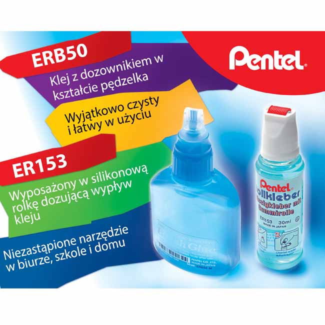 Klej Pentel z gumową rolką 30ml ER153