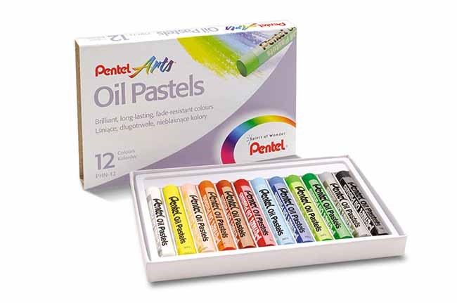 Pastele olejne Pentel 12 kolorów