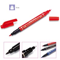 Marker dwustronny Pentel N75W czerwony