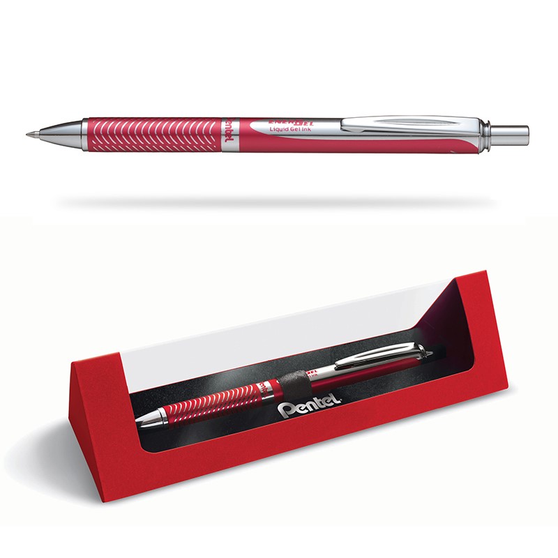 Pióro kulkowe Pentel EnerGel BL 407 czerwona obudowa