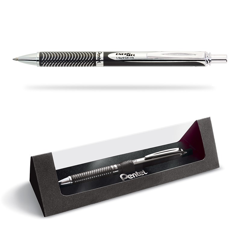 Pióro kulkowe Pentel EnerGel BL 407 srebrna obudowa
