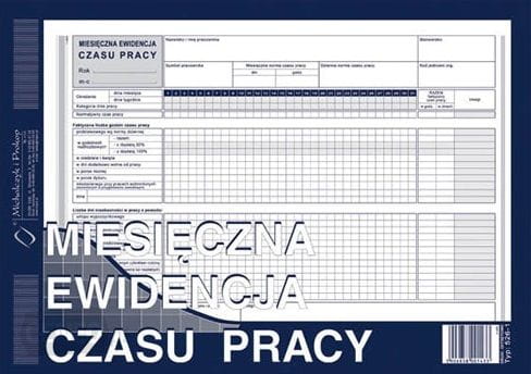 Ewidencja miesięczna czasu pracy 526-1