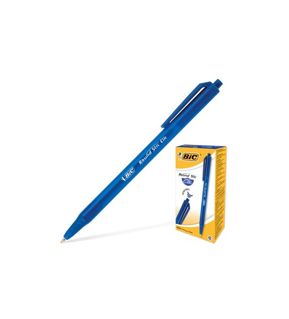 Długopis automatyczny Bic Round Stic Clic niebieski