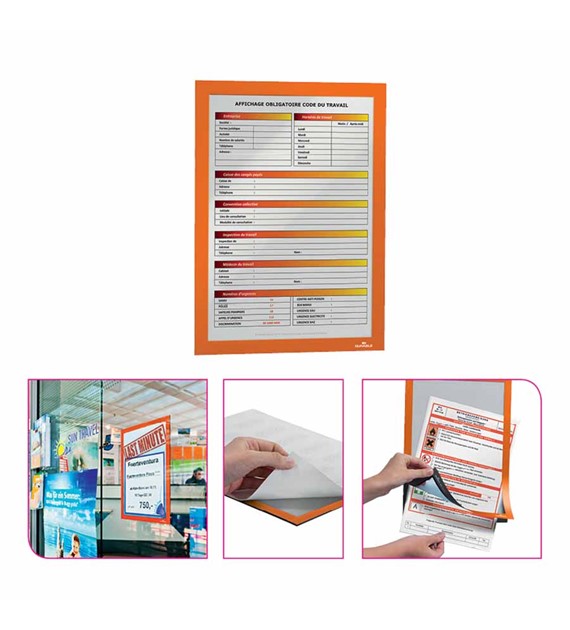 Ramka samoprzylepna Duraframe A4/2szt. pomarańczowy