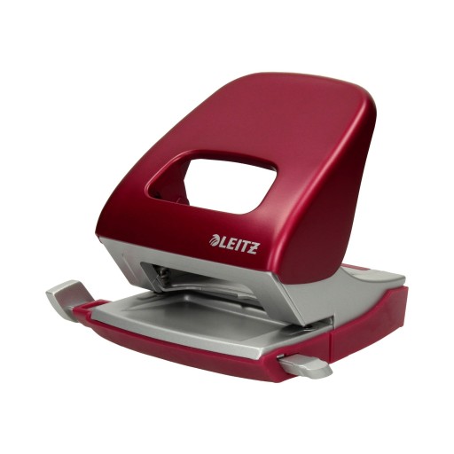 Dziurkacz do 30 kartek Leitz Metal Style 5006 czerwony
