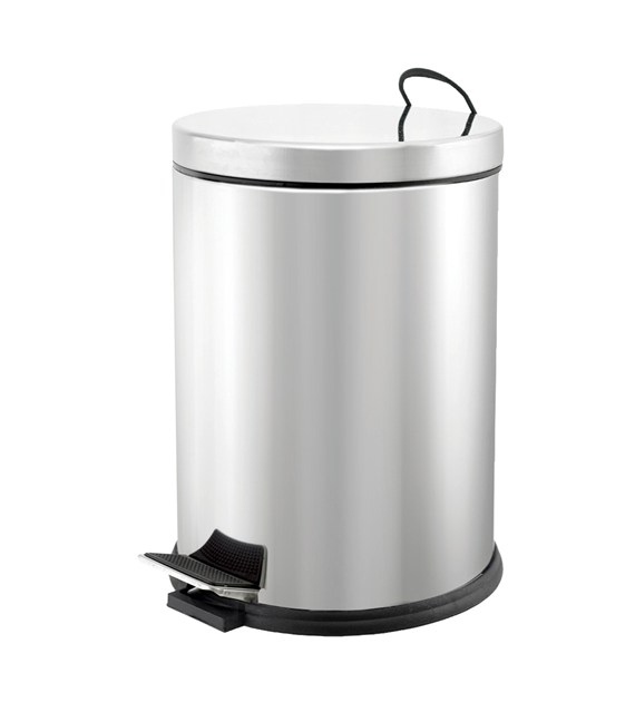 Kosz na śmieci stalowy z pedałem 12L